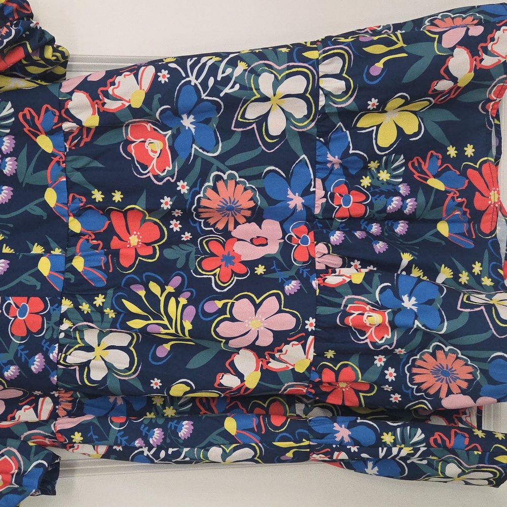 THML Beautiful Navy Blue Dress With A Bright Floral Pattern. Excellent Condition - Picture 4 of 12